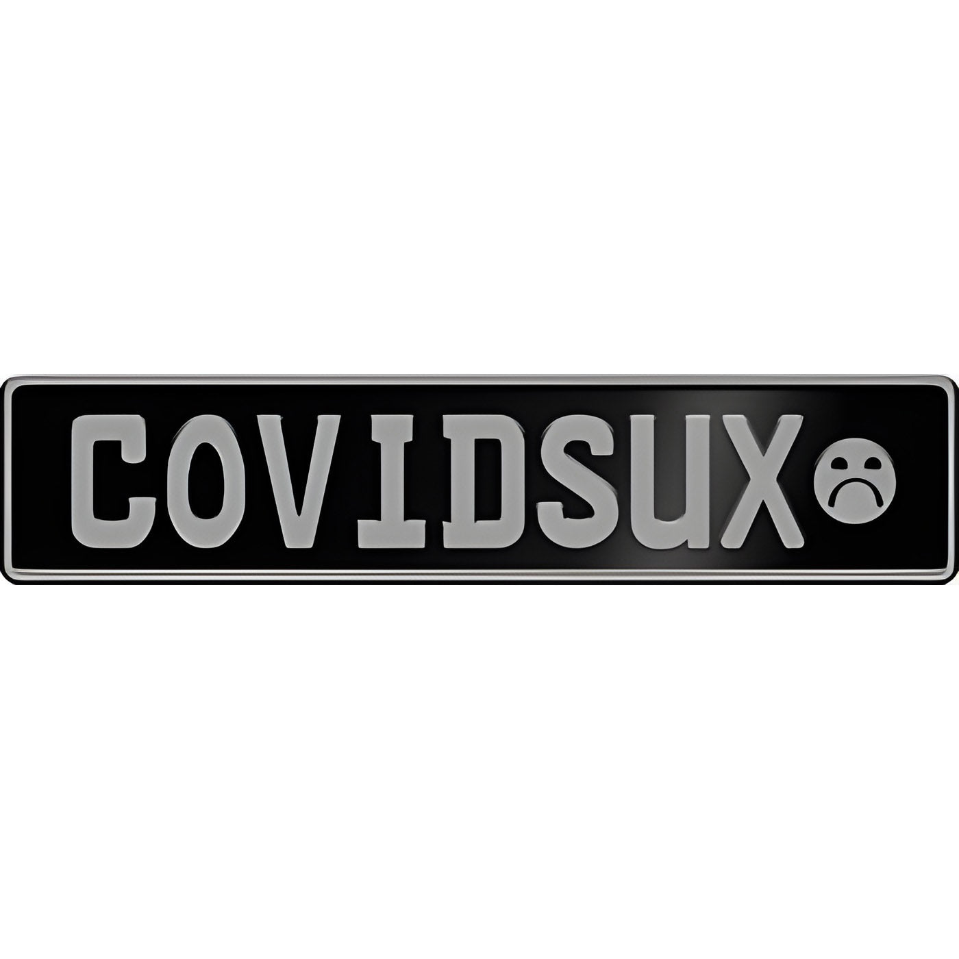 COVID SUX Euro Plate