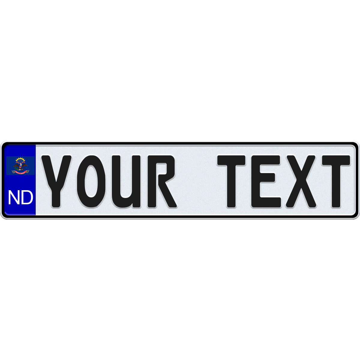 North Dakota European License Plate