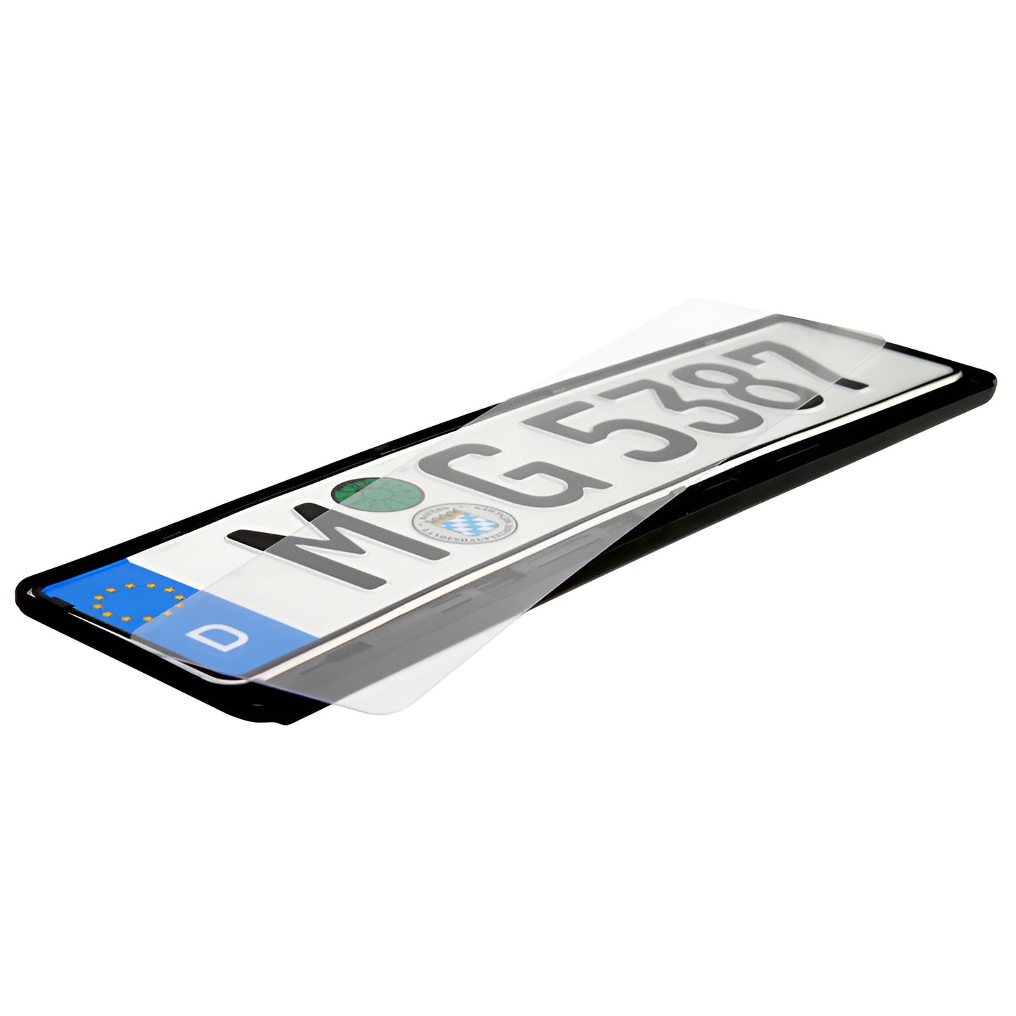 European license plate covers