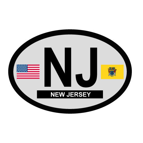 New Jersey oval decal