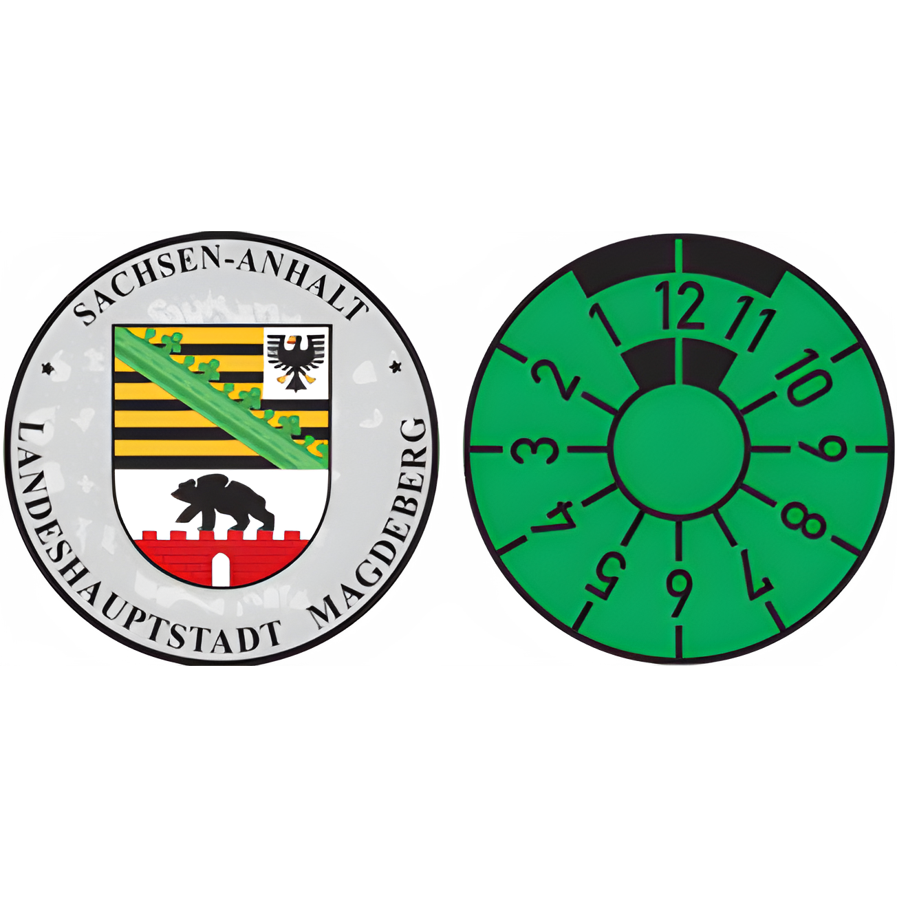 Sachsen German registration seal set for license plates