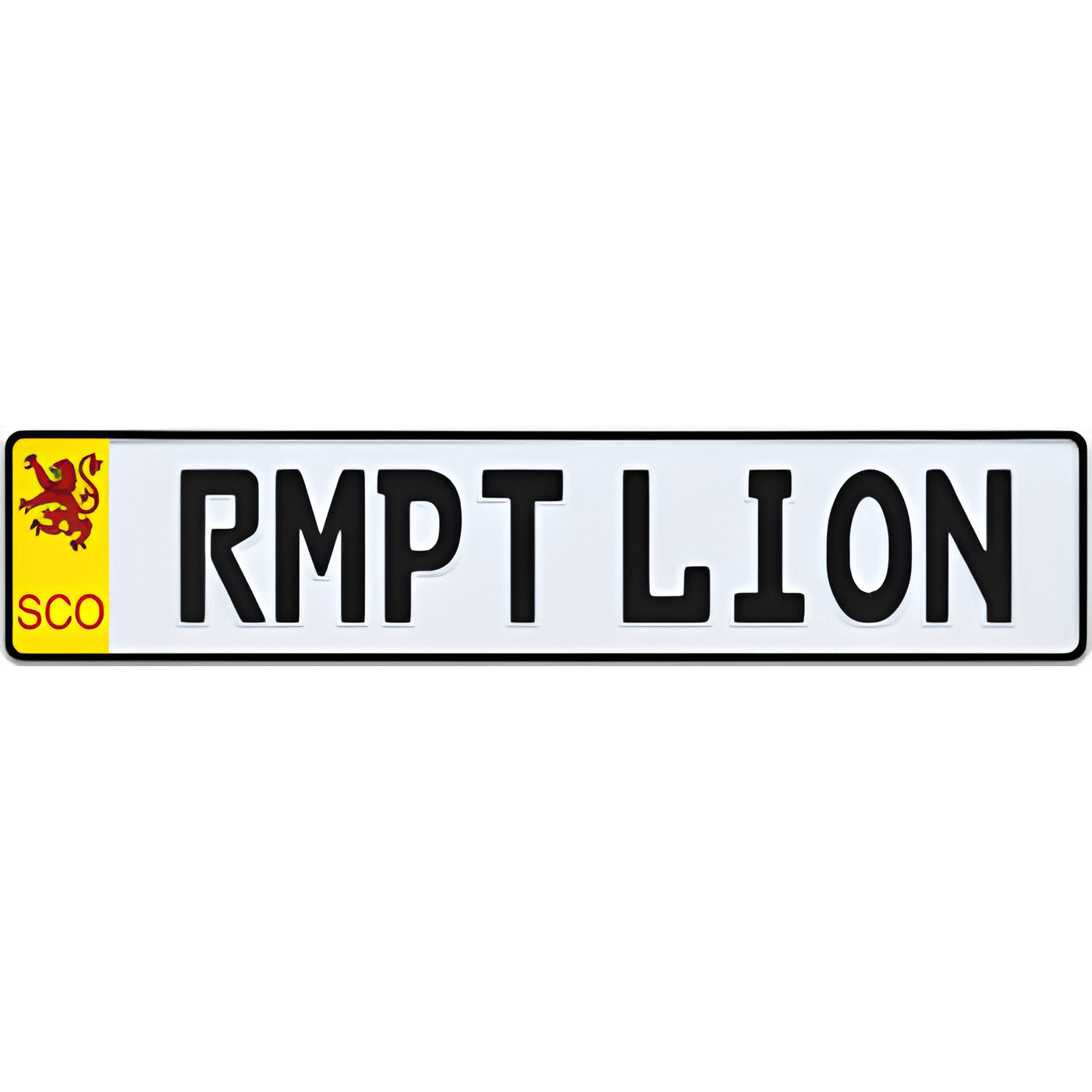 Scotland Euro Style License Plate with Rampant Lion