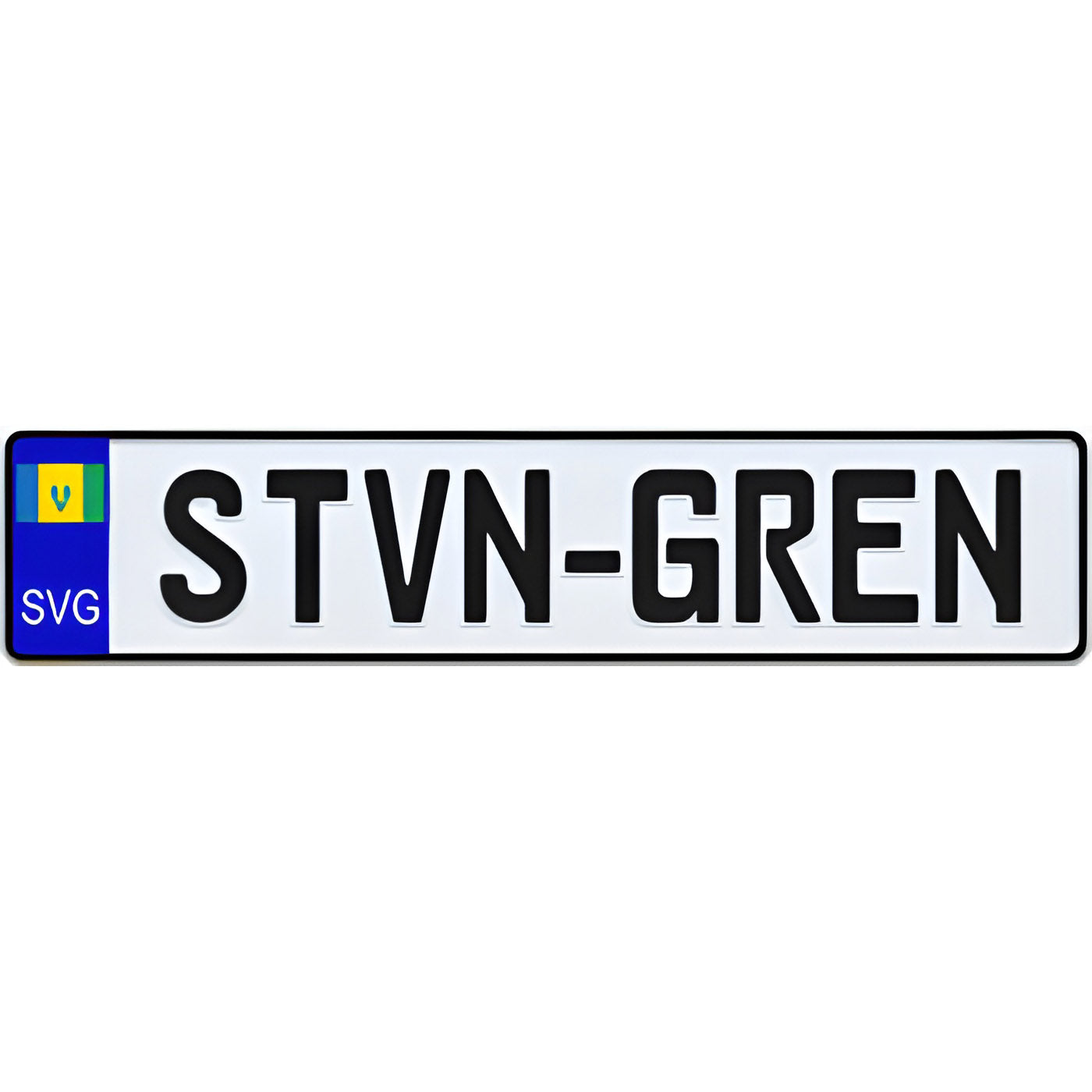 St. Vincent & the Grenadines Euro Style License Plate