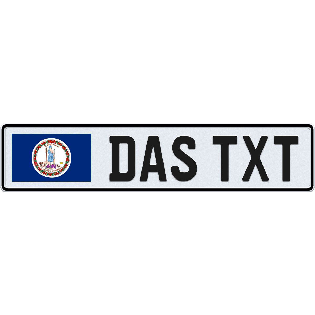 Virginia European license plate