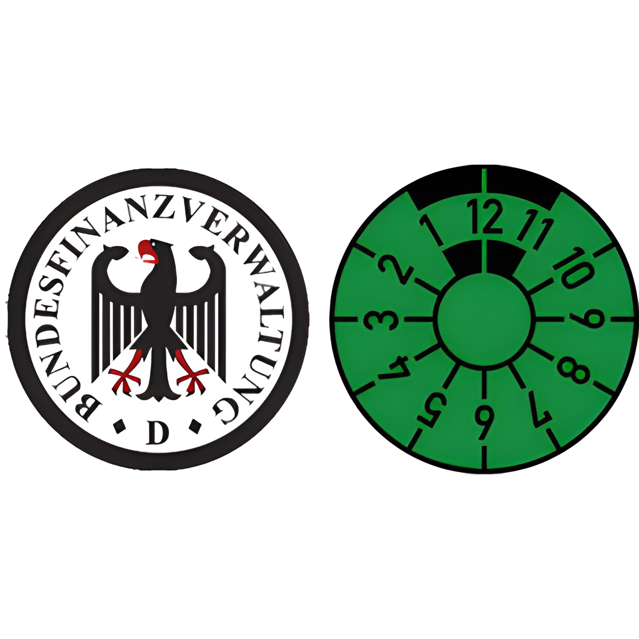 White zoll German registration seal set