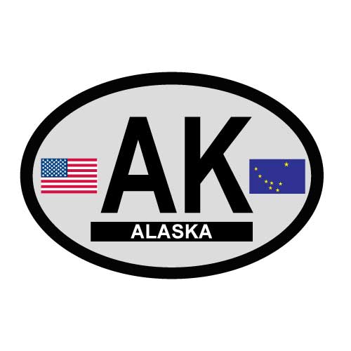 Alaska Oval Decal