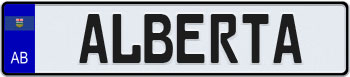 Alberta Euro Style Licence Plate