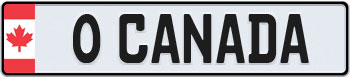 Canada Flag Euro Style Licence Plate