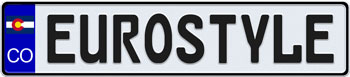 Colorado Euro Style License Plate