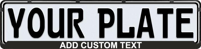 Black European License Plate Mounting Frame