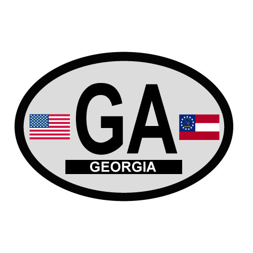 Georgia Oval Decal