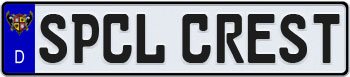 German License Plate with Special Crest