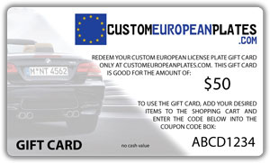 European Plate Gift Card - $50