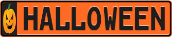 Halloween Pumpkin Euro Style License Plate