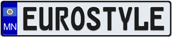 Minnesota Euro Style License Plate