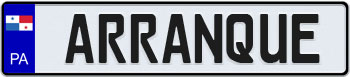 Panama Euro Style License Plate