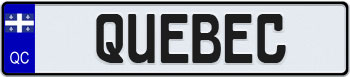 Québec Euro Style Licence Plate