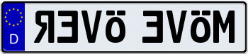 EEC German License Plate - REVO EVOM