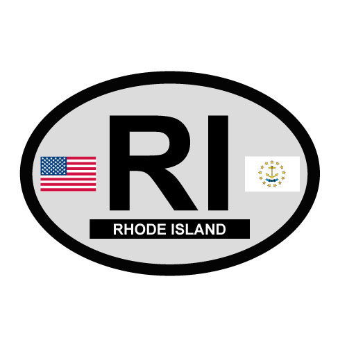 Rhode Island Oval Decal