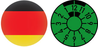 German Flag Registration Seal Set