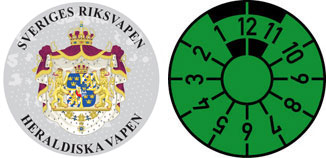 Sweden Coat of Arms Registration Seal Set