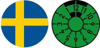 Sweden Flag Registration Seal Set