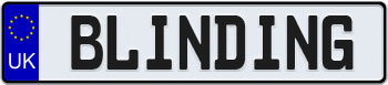 United Kingdom European License Plate