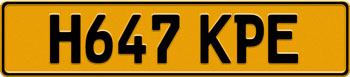 UK European License Plate