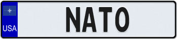 USA NATO Euro Style License Plate