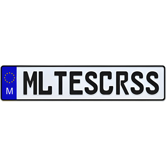 Malta European License Plate