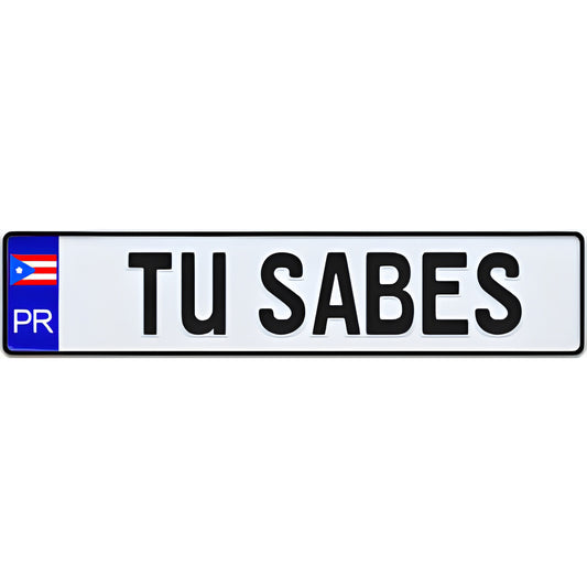 Puerto Rico European License Plate