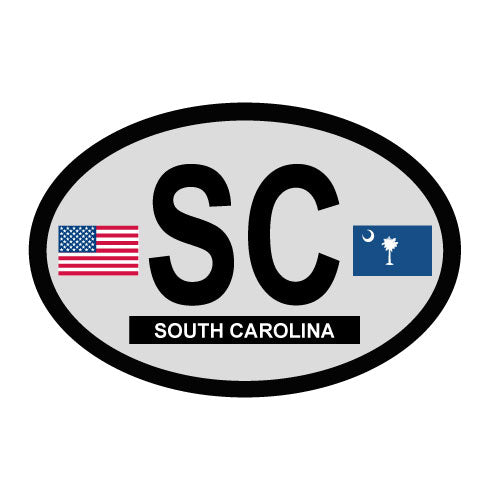 South Carolina Oval Decal – CustomEuropeanPlates.com