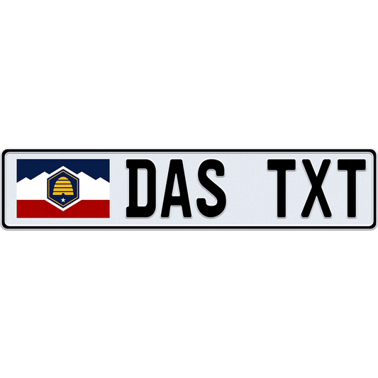 Utah European license plate