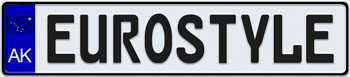 Alaska Euro Style License Plate