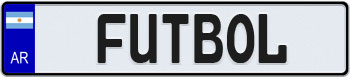 Argentina Euro Style License Plate