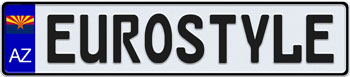 Arizona Euro Style License Plate