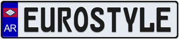 Arkansas Euro Style License Plate