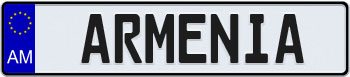 Armenia European License Plate