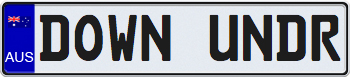 Australian European License Plate