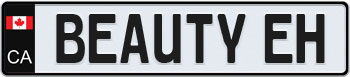 Canada Euro Style Licence Plate with Black Decal