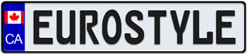 Canada Euro Style Licence Plate