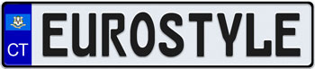 Connecticut Euro Style License Plate