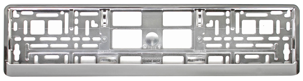 Vintage Parts 555688 1CRAZY 02 White Stamped Aluminum European License Plate 
