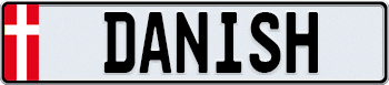 Denmark Flag License Plate