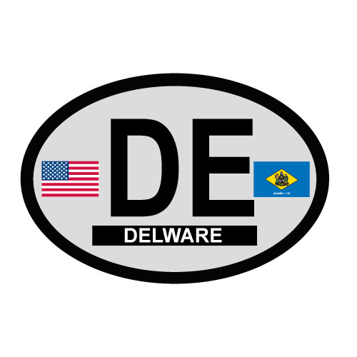 Delaware Oval Decal