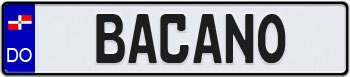 Dominican Republic European License Plate