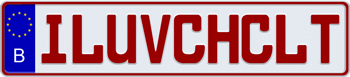 EEC Belgium License Plate