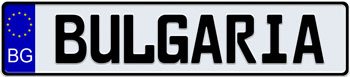 EEC Bulgaria License Plate