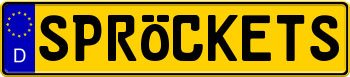 EEC German License Plate Yellow