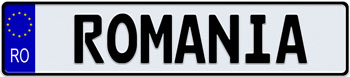 EEC Romania License Plate